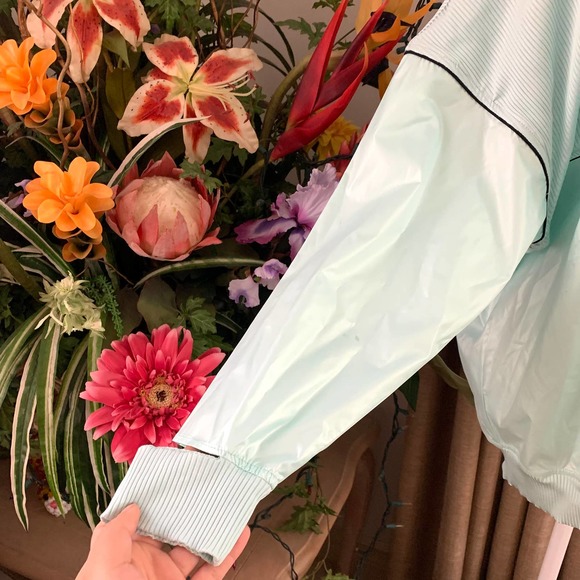 3/$15 Koral Ribbed Windbreaker Pullover in Light Aqua - Picture 5 of 11